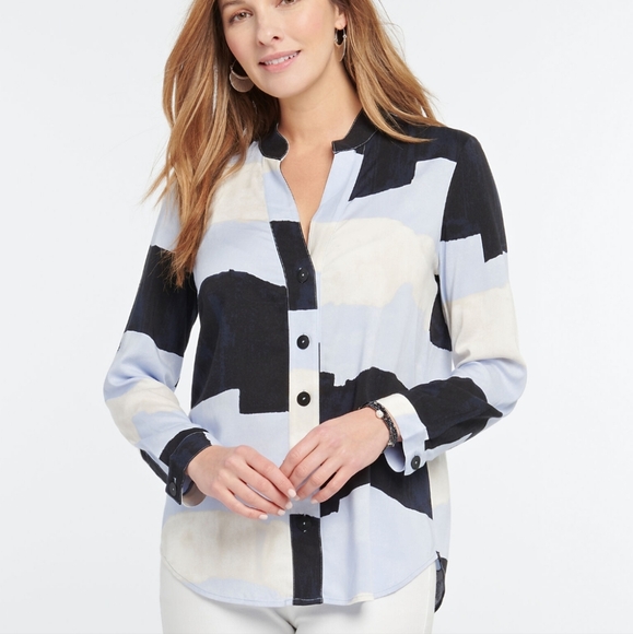 Nic+ Zoe In The Clouds Shirt US S - Picture 1 of 12